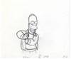 Original Production Drawing of Homer Simpson from Itchy and Scratchy Land (1994)