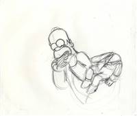 Original Production Drawing of Homer Simpson from The Simpsons
