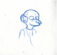 Original Character Drawing of Monty Burns from The Simpsons