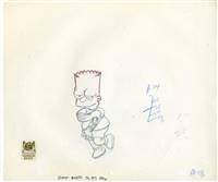 Original Production Drawing of Bart Simpson from Boy-Scoutz 'n the Hood (1993)