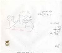 Original Production Drawing of Comic Book Guy from The Day the Violence Died (1996)