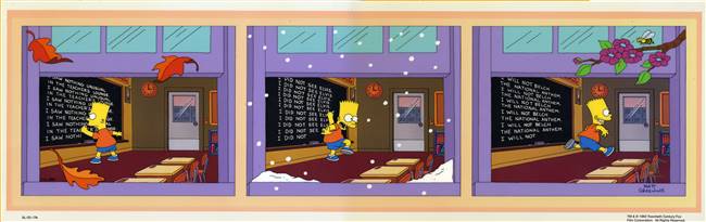 Blackboard Bungle Limited Edition Cel signed by Matt Groening