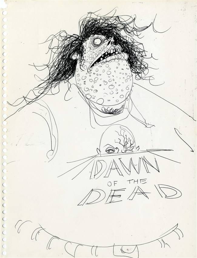 Original Character Drawing of a Dawn of the Dead Fan by Tim Burton