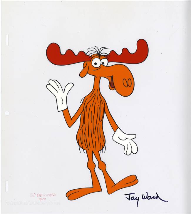 Scene Cel of Bullwinkle from The Rocky and Bullwinkle Show