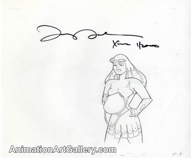 Production Drawing of Xena from The Battle for Mount Olympus