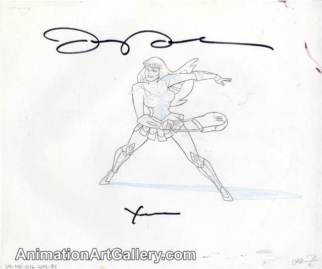 Production Drawing of Xena from The Battle for Mount Olympus