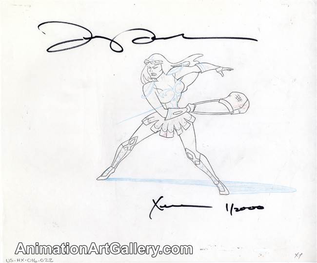 Production Drawing of Xena from The Battle for Mount Olympus