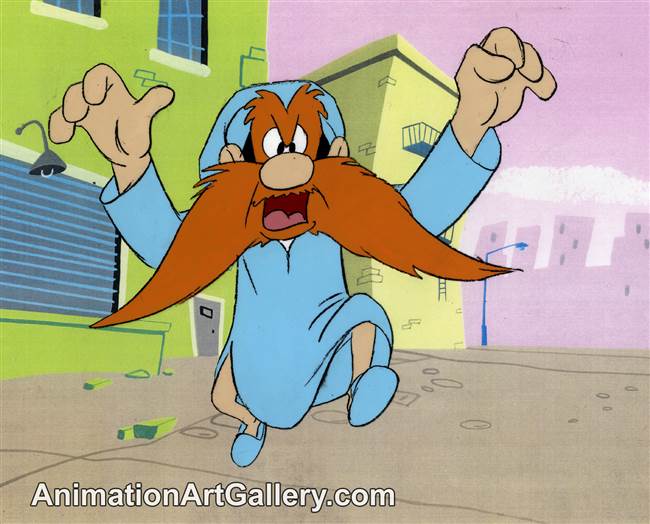 Production Cel of Yosemite Sam from Warner Bros (c. 1980s)