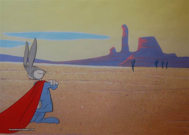 Production Cel of Bugs Bunny from Super-Rabbit