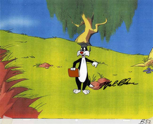 Original Production Cel and Matching Drawing of Sylvester from Ounceo of Prevention (1982)