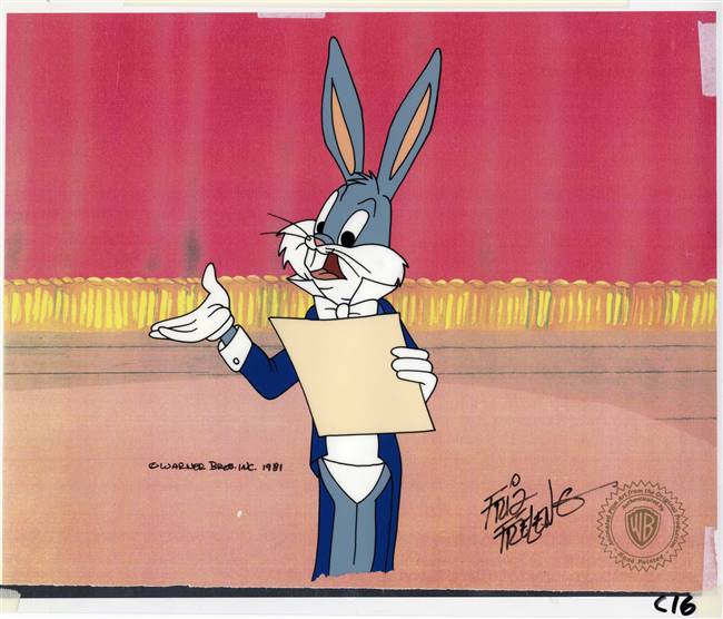Original Production Cel of Bugs Bunny from Warner Bros (1980s)