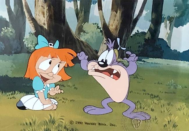 Original Production Cel of Elmyra and Dizzy from Wheel O' Comedy (1990)