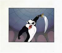 Original Production cel of Pepe Le Pew from Platinum Wheel of Fortune (1995)