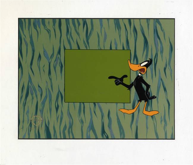 Original Production cel of Daffy Duck from Merrie Melodies starring Bugs Bunny and Friends (1980s/90s)