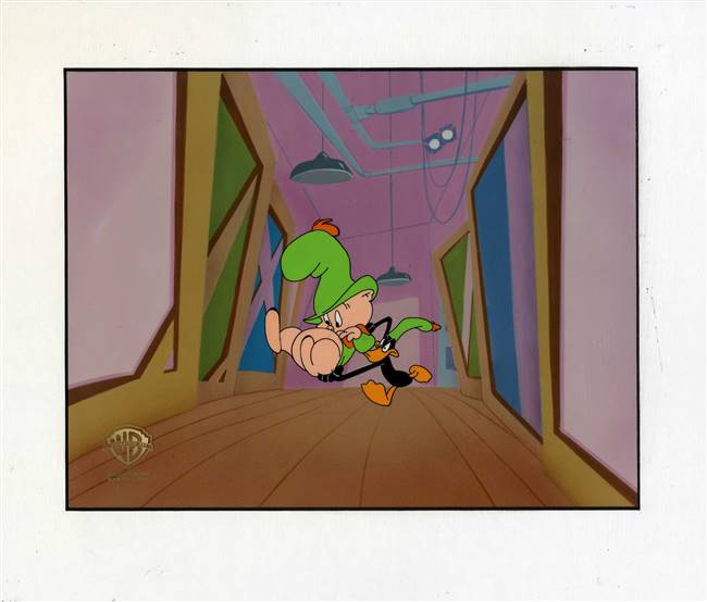 Original Production cel of Porky Pig from Bugs Bunny's Overtures to Disaster (1991)