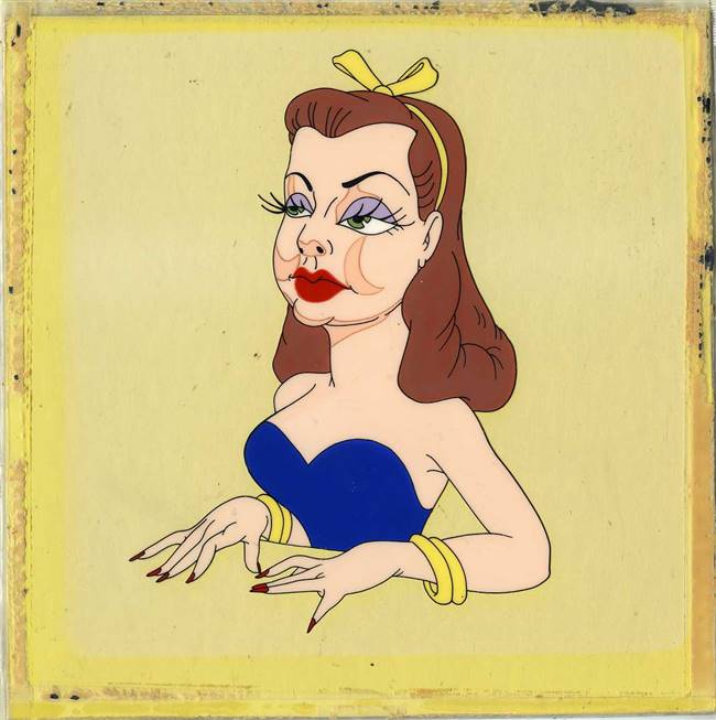 Original Color Model Cel of Ann Sheridan from Hollywood Steps Out (1941)