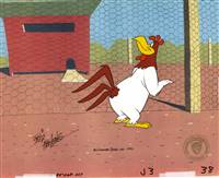 Production Cel of Foghorn Leghorn from Daffy Duckï¿½s Fantastic Island (1983) Signed by Friz Freleng