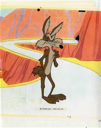 Original Color Model Cel of Wile E Coyote (1960s/70s)