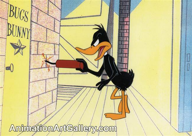 Production Cel of Daffy Duck from Warner Bros (c.1960s)