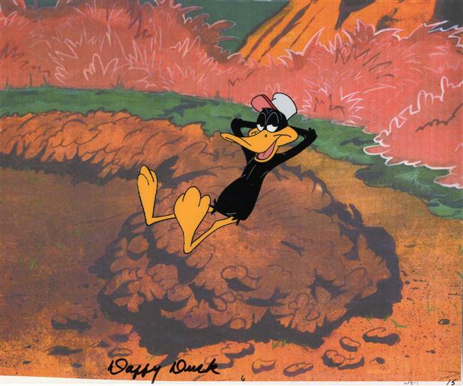 Production Cel of Daffy Duck from Warner Bros (c.1970s)