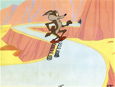 Production Cel of Wile E. Coyote from Warner Bros (c.1970s)