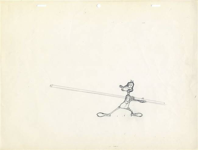 Original Production Drawing of Daffy Duck from Fast Buck Duck (1963)