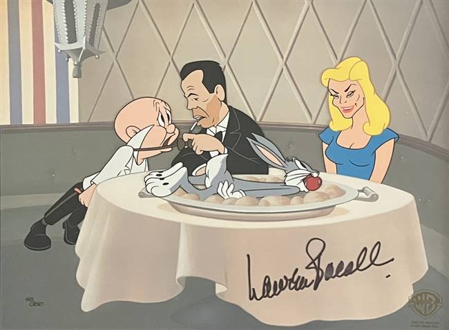 "If It's Rabbit Baby Wants" Warner Brothers Limited Edition Cel signed by Lauren Bacall