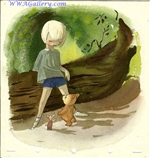 Concept Piece of Christopher Robin with Winnie the Pooh - WDA873
