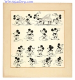 Model Drawing of Mickey Mouse with Minnie Mouse - WDA879