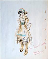 Original Freddy's Girl Character Drawing by Fred Moore (1930S/40S)