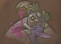 Original Production Concept Art of Bacchus and Jacchus from Fantasia (1940)