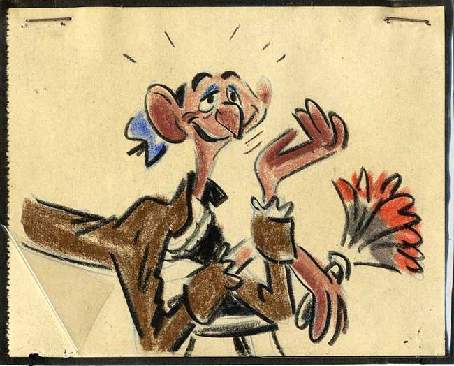 Original Production Storyboards of Katrina and Ichabod from the Adventures of Ichabod and Mr Toad (1949)