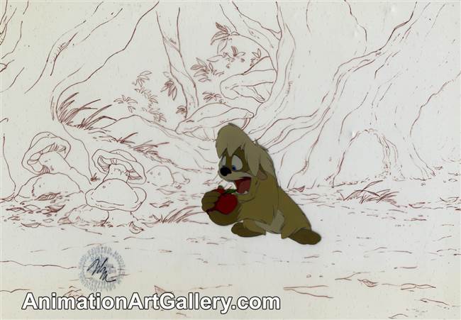 Production Cel of Gurgi from The Black Cauldron