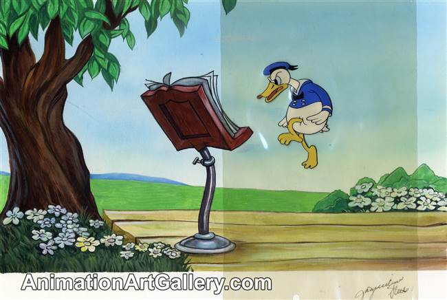 Ink Test Cel of Donald Duck from Disney Studios (c. 1930s)