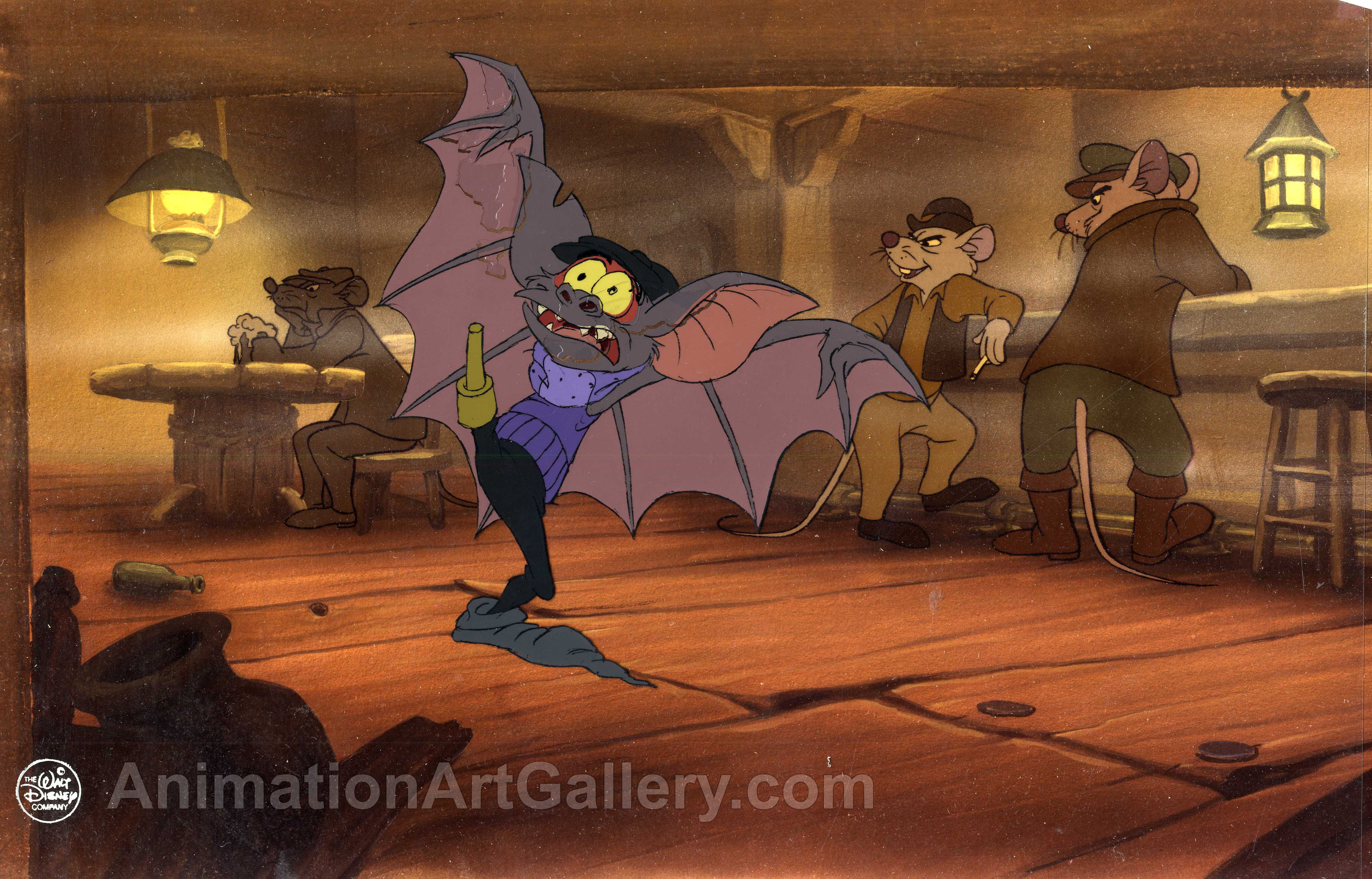Original Production Cel of Fidget from The Great Mouse Detective