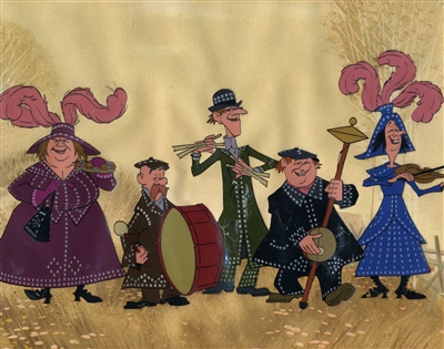 Original Disneyland Cel Set-up of The Pearly Band from Mary Poppins (1964)