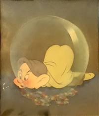 Original Courvoisier Cel of Dopey from Snow White and the Seven Dwarfs (1937)