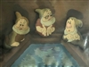 Original Courvoisier Cel of Doc, Happy, and Sleepy from Snow White and the Seven Dwarfs (1937)