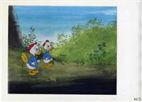 Original Production Cel of Donald's Nephews from Ducktales: Scrooge McDuck and Money