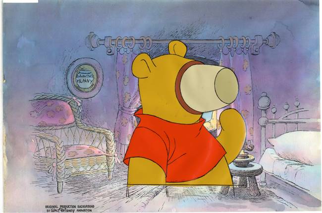 Original Production Cel of Winnie the Pooh from Winnie the Pooh and the Honey Tree (1966)