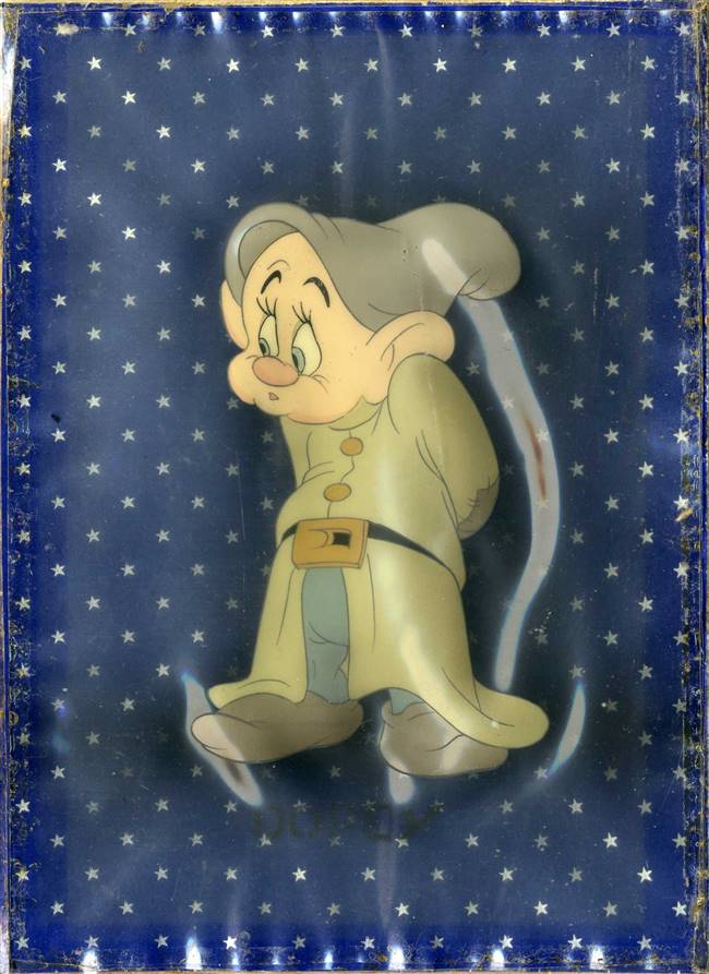 Original Courvoisier Cel of Dopey from Snow White and the Seven Dwarfs (1937)