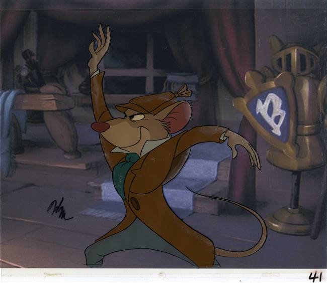 Original Production Cel of Basil from The Great Mouse Detective (1986)