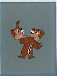 Original Production Cel of Chip and Dale from Disney TV (1950s/60s)