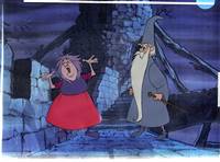 Original Production Cel of Madam Mim and Merlin from Sword in the Stone (1963)