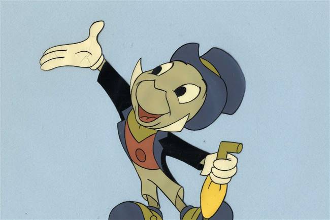 Original Production Cel of Jiminy Cricket from Disney TV (1950s)