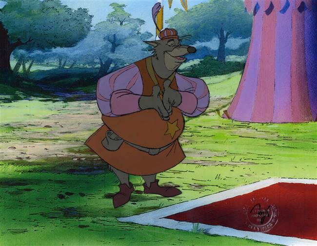 Original Production Cel of the Sheriff of Nottingham from Robin Hood (1973)