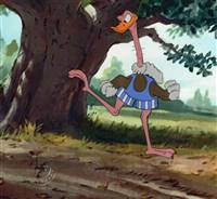 Original Production Cel of the Ostrich from Bedknobs and Broomsticks (1971)