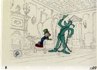 Original Production Cel of Scrooge McDuck and Goofy from Mickey's Christmas Carol (1983)