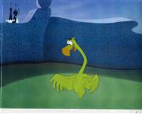 Original Production Cel of The Queen of Heart's Flamingo from Alice in Wonderland (1951)