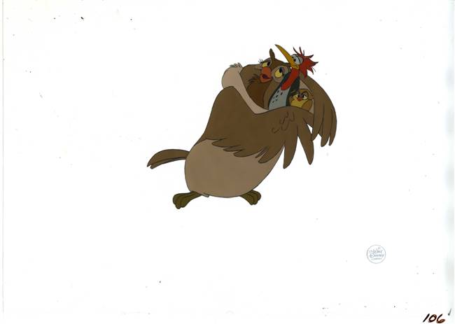 Original Production Cel of Big Mama, Boomer, and Dinky  from Fox and the Hound (1981)